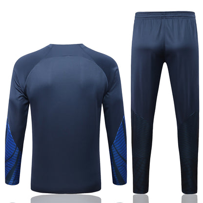 Traje de entrenamiento de fútbol con media cremallera, chándal para hombre, chándal para correr